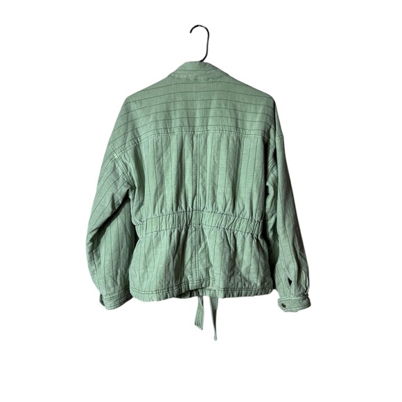 Gap Quilted Utility Belted Jacket Size LP Coquette Soft Girl Green Bohemian - Picture 5 of 8